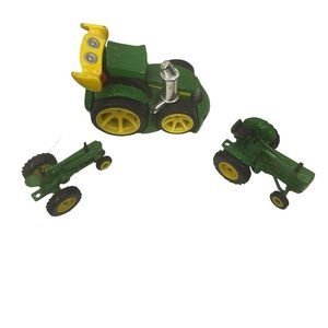 Lot Of 3 John Deere Tractors Preowned Large One Does Have Chips On Wing